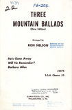 Three Mountain Ballads