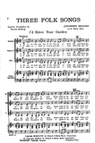 Three Folk Songs