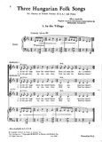 Three Hungarian Folk Songs