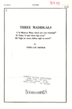 Three Madrigals