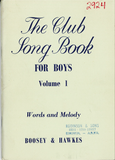 Club Song Book For Boys, The (Volume 1)