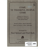 Come, Ye Thankful People, Come