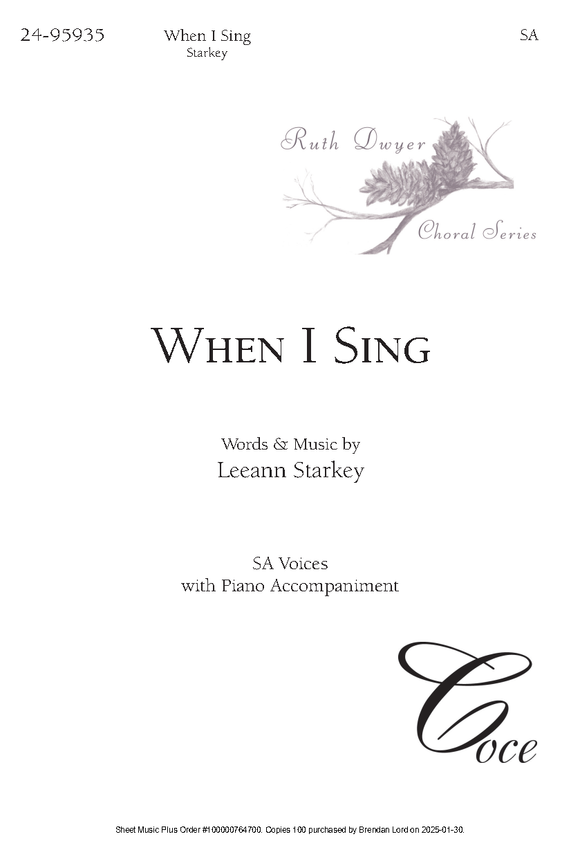 When I Sing