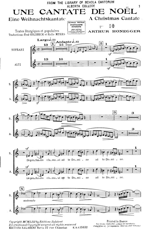 Une Cantate De Noel