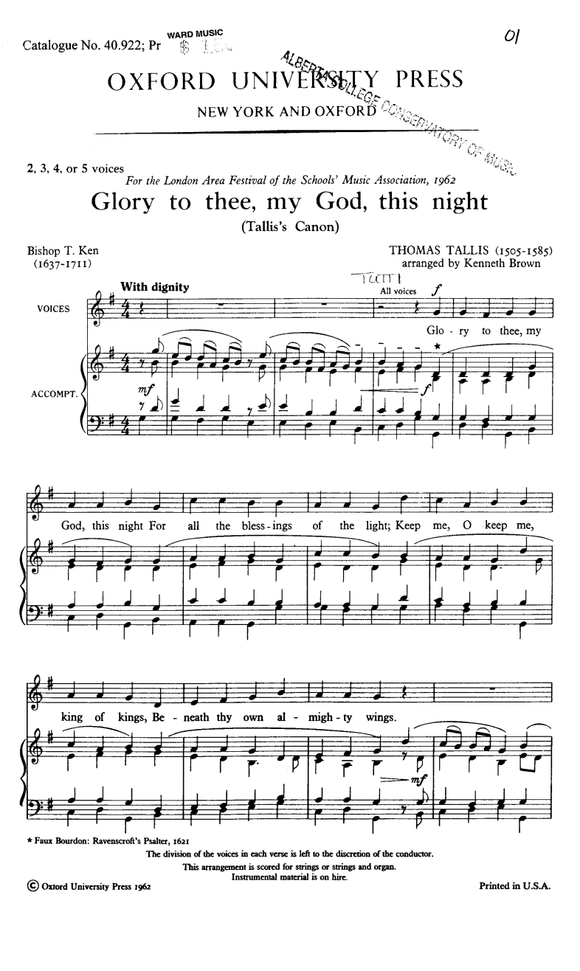 Glory To Thee, My God, This Night