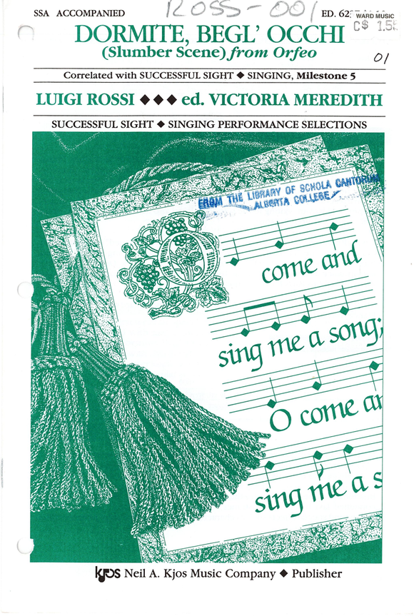 Dormite, Begl' Occhi