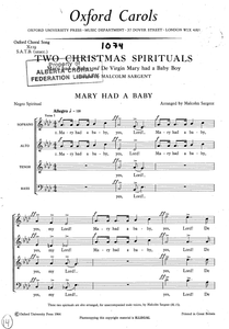 Two Christmas Spirituals