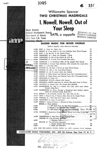 Nowell, Nowell Out of Your Sleep