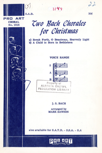 Two Bach Chorales for Christmas