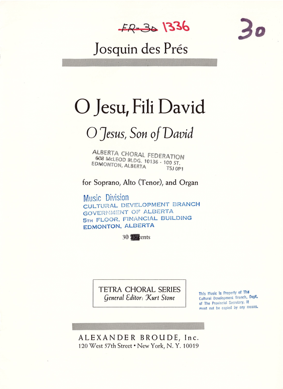 O Jesu, Fili David