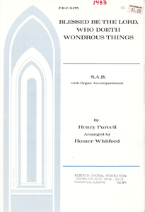 Blessed Be the Lord, Who Doeth Wondrous Things