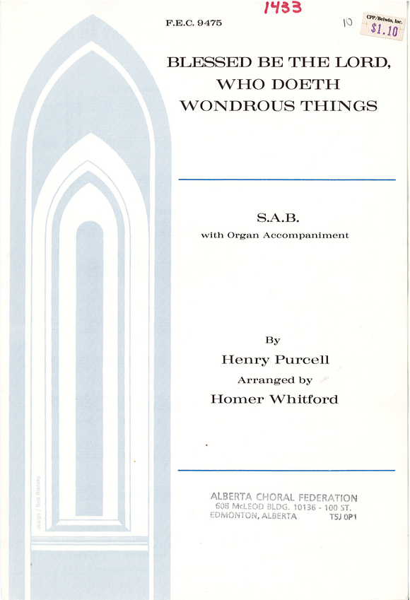 Blessed Be the Lord, Who Doeth Wondrous Things