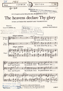 Heavens Declare Thy Glory, The