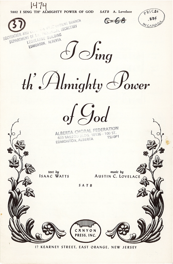 I Sing th' Almighty Power of God