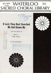 O Lord, Thou Hast Searched Me and Known Me