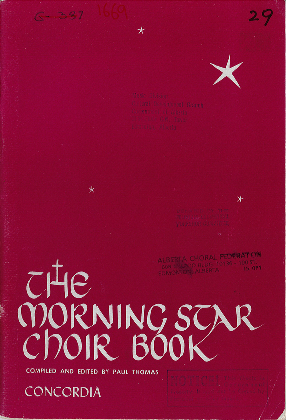 Morning Star Choir Book, The