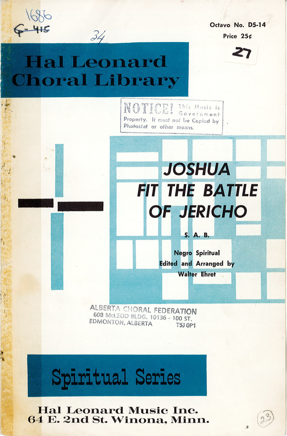 Joshua Fit the Battle of Jericho