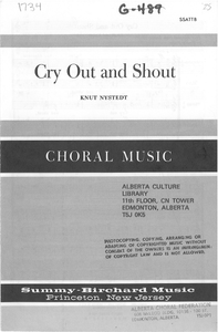 Cry Out and Shout