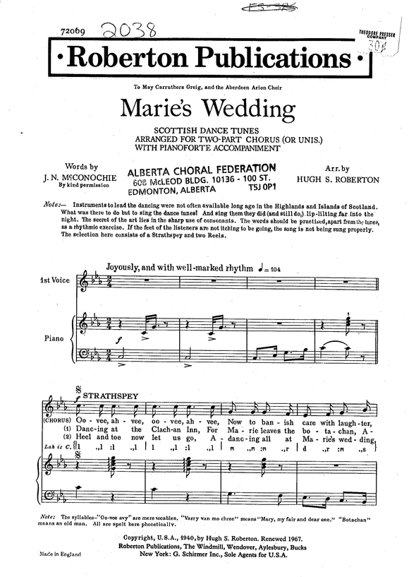 Marie's Wedding