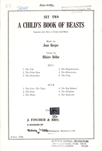 Child's Book of Beasts, A (Set Two)