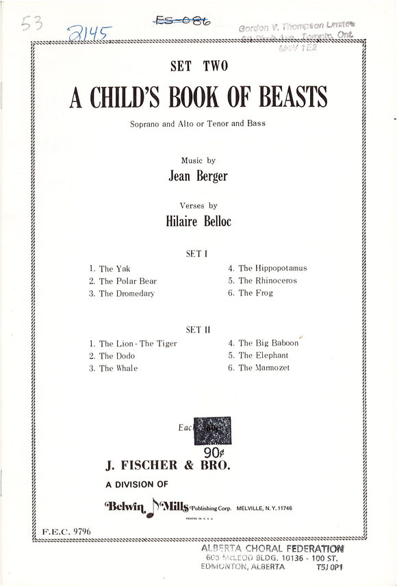 Child's Book of Beasts, A (Set Two)