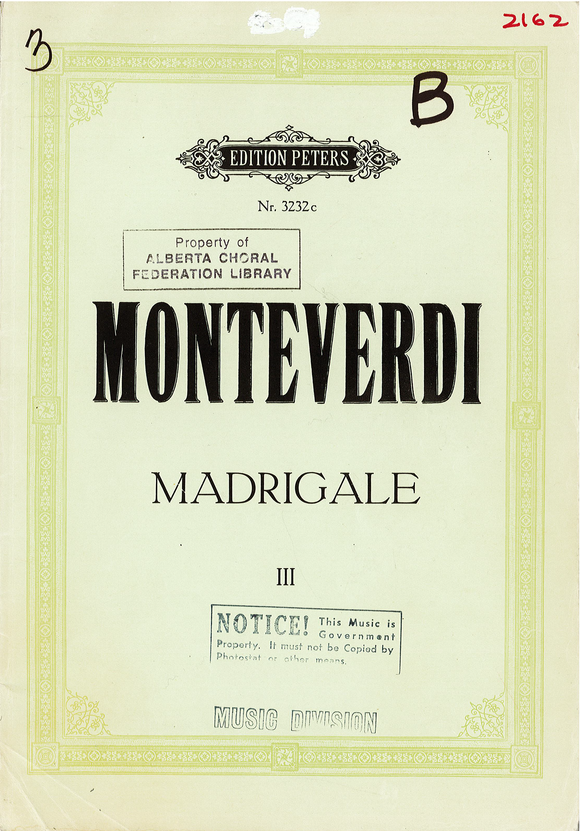 Monteverdi Madrigale III