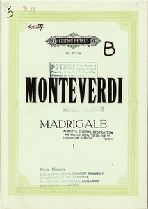 Monteverdi Madrigale I