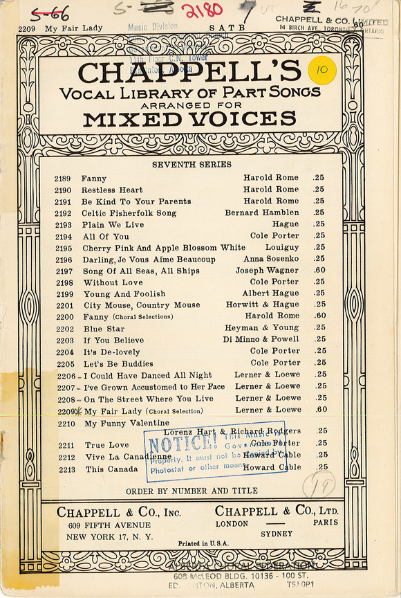 My Fair Lady (Choral Selection)