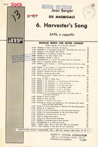 Harvester's Song