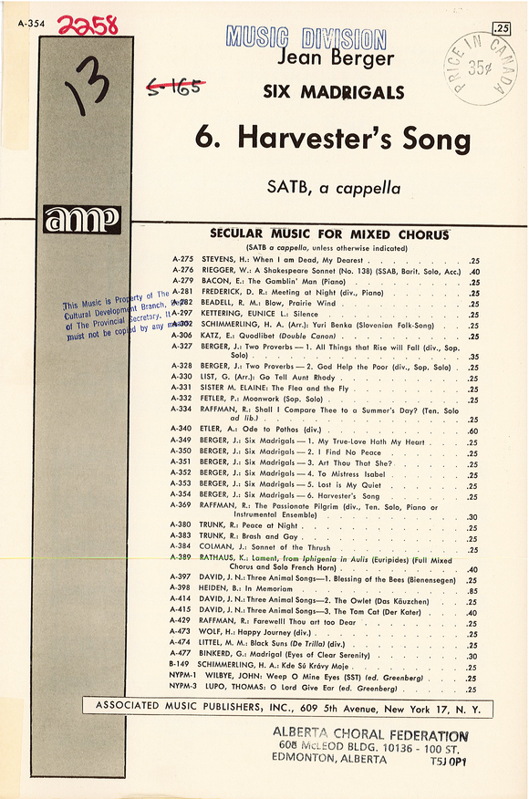 Harvester's Song