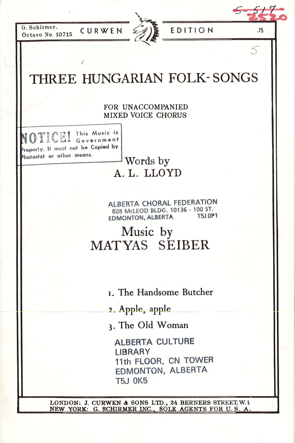 Three Hungarian Folk-Songs