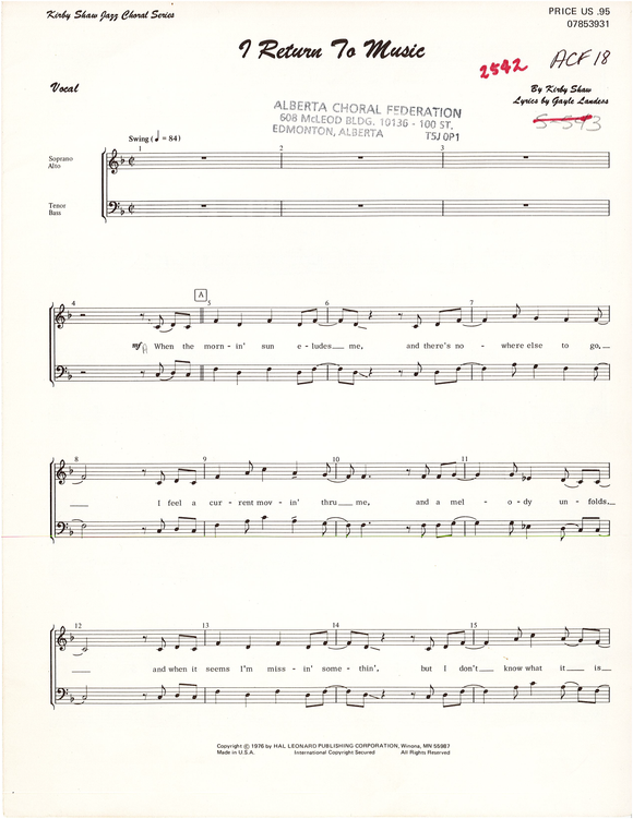 I Return to Music