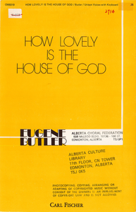 How Lovely Is the House of God