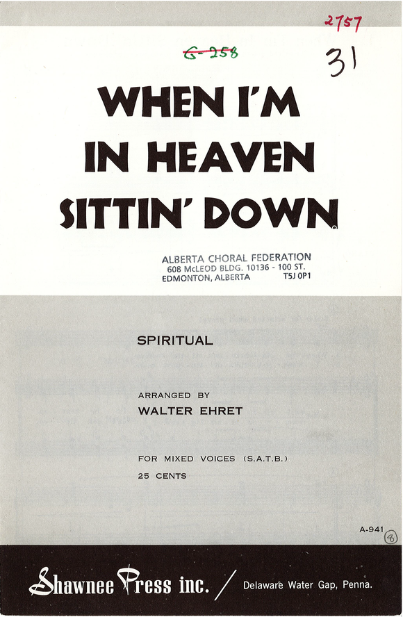 When I'm in Heaven Sittin' Down