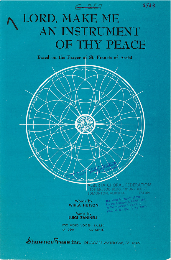 Lord, Make Me an Instrument of Thy Peace