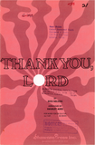 Thank You, Lord