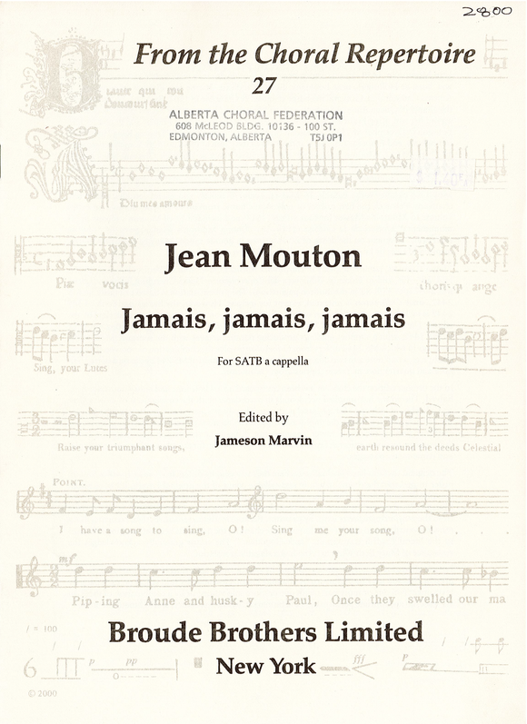 Jamais, Jamais, Jamais