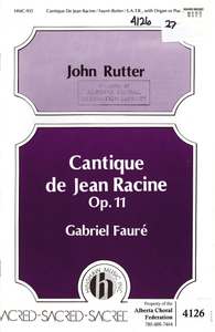 Cantique de Jean Racine, Op. 11