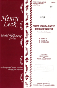 Three Yoruba Native Songs of Nigeria