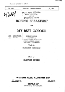Robin's Breakfast / My Best Colour
