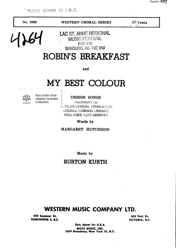 Robin's Breakfast / My Best Colour