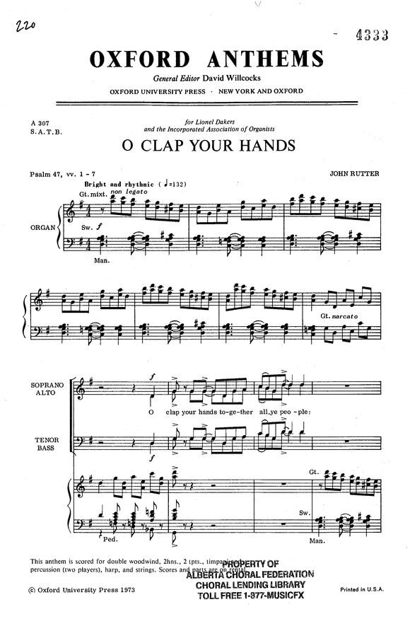 O Clap Your Hands