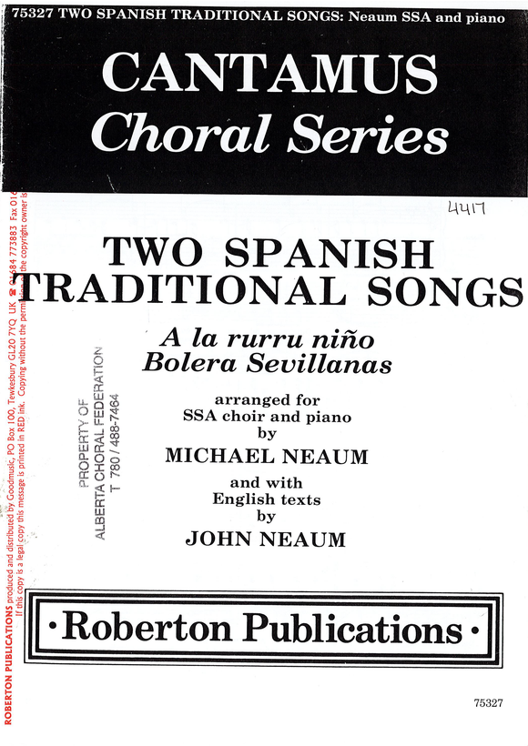 Two Spanish Traditional Songs