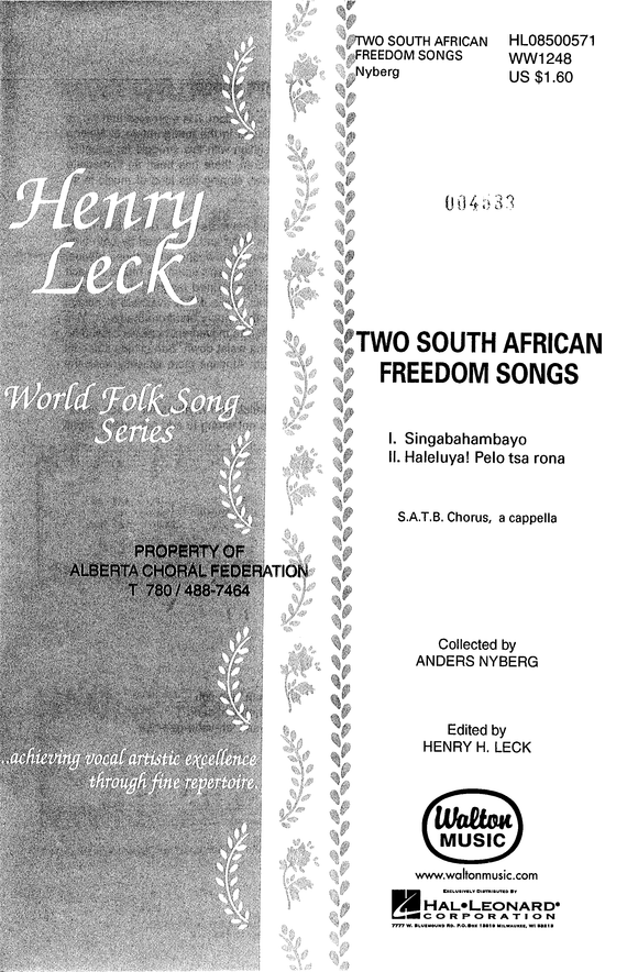 Two South African Freedom Songs