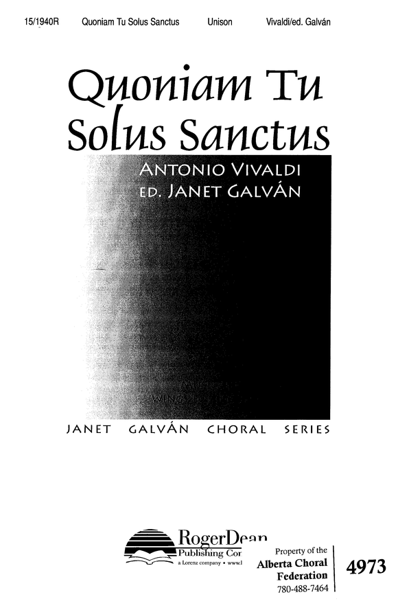 Quoniam Tu Solus Sanctus