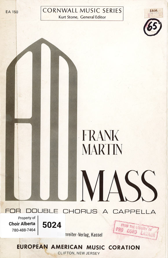 Mass for Double Chorus A Cappella