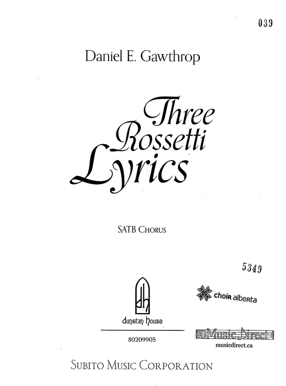 Three Rossetti Lyrics